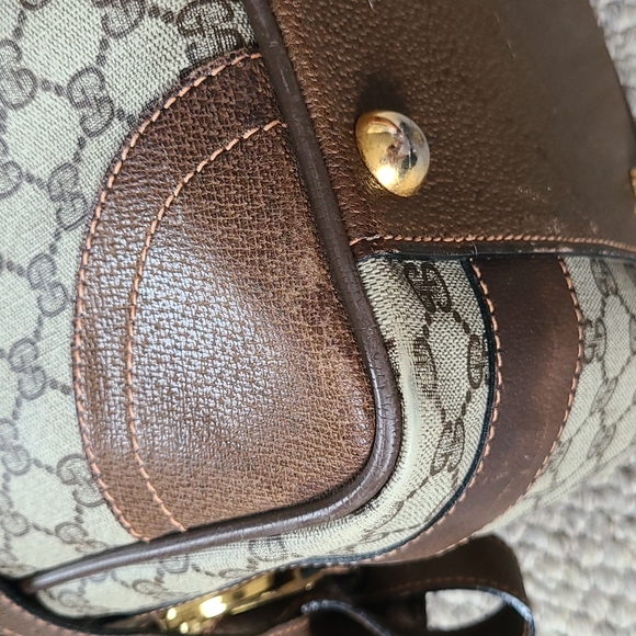 GUCCI suitcase oversized large travel satchel vintage, GG logo RARE original key - Picture 8 of 14